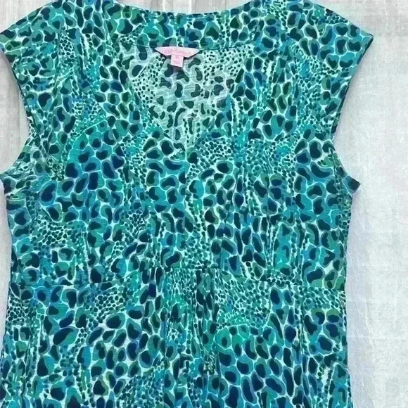 Lilly Pulitzer Medium Blue Animal Print Dress Item# 1E - Picture 3 of 7